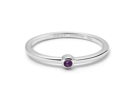 Amethyst Healing Stone Ring Sterling Silver Cheap