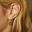 Artisan Stamped Stud Earrings 18ct Gold Plate Hot on Sale