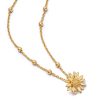 Small English Daisy Necklace 18ct Gold Plate Hot on Sale