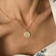 Woven Coin Necklace 18ct Gold Plate Supply