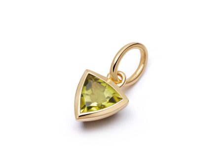 Peridot August Birthstone Charm Pendant 18ct Gold Plate Online now