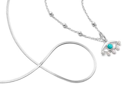 The Evil Eye Necklace Layering Set Sterling Silver Sale