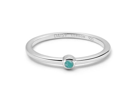 Amazonite Healing Stone Ring Sterling Silver on Sale