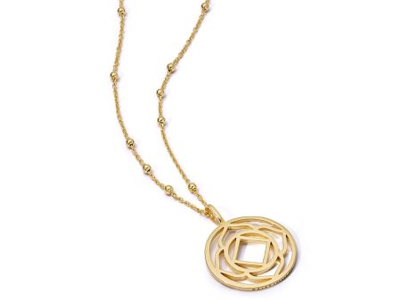 Base Chakra Necklace 18ct Gold Plate on Sale