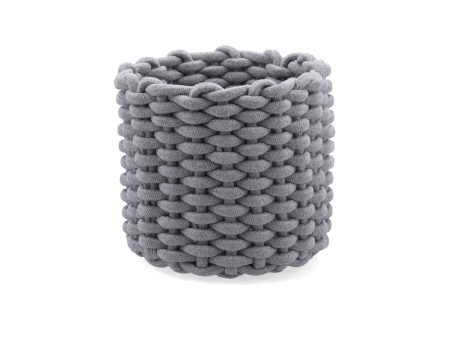 Decorative basket Vinthera Moa Cotton Grey 23 x 21 cm Online now