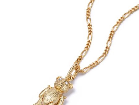 Shrimps Teddy Bear Necklace 18ct Gold Plate Hot on Sale