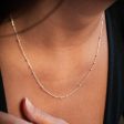 Beaded Layering Chain Necklace Sterling Silver Online Sale