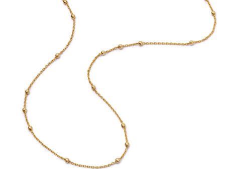 Beaded Layering Chain Necklace 18ct Gold Plate For Discount