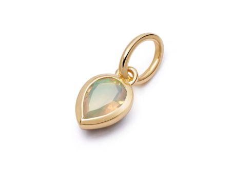 Opal October Birthstone Charm Pendant 18ct Gold Plate Online Hot Sale