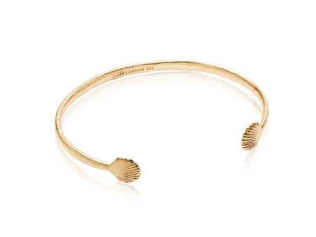 Isla Shell Cuff Bangle 18Ct Gold Plate on Sale