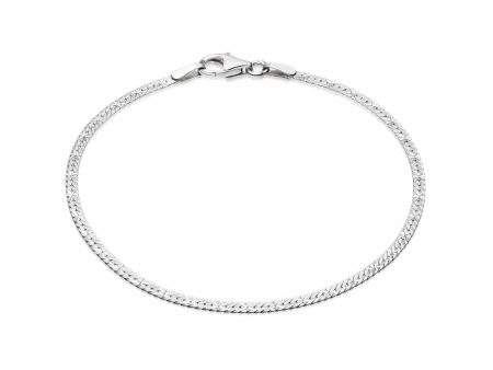 Estée Lalonde Flat Snake Chain Bracelet Sterling Silver Sale