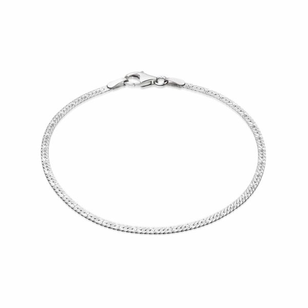 Estée Lalonde Flat Snake Chain Bracelet Sterling Silver Sale