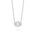 Beloved White Topaz Baguette Necklace Sterling Silver For Discount