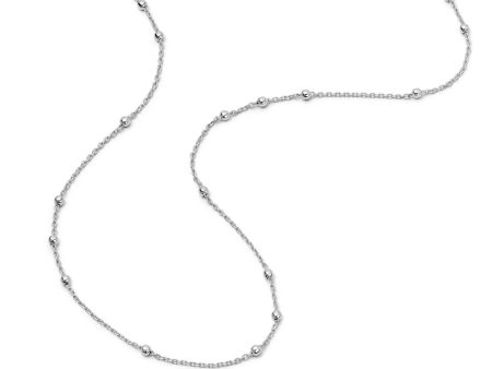 Beaded Layering Chain Necklace Sterling Silver Online Sale