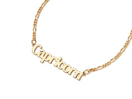 Capricorn Zodiac Necklace 18ct Gold Plate Hot on Sale