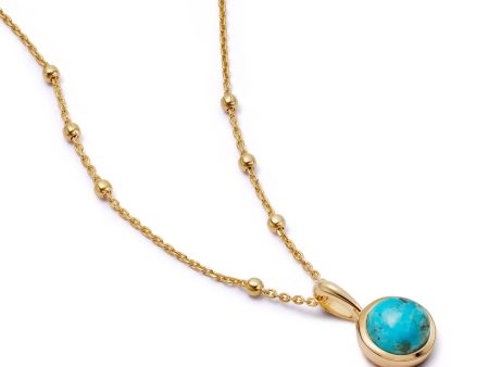 Turquoise Healing Stone Necklace 18ct Gold Plate Online Sale