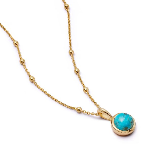 Turquoise Healing Stone Necklace 18ct Gold Plate Online Sale