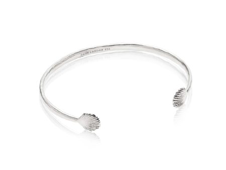 Isla Shell Cuff Bangle Sterling Silver Cheap