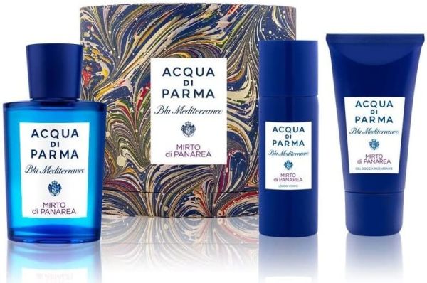 Acqua di Parma Blu Mediterraneo Mirto di Panarea 75ml EDT Spray   40ml Shower Gel   50ml Body Lotion For Cheap