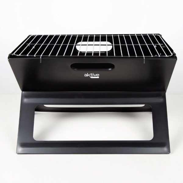 Barbecue Portable Aktive Black Steel Iron 45 x 30 x 29 cm For Sale