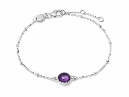 Amethyst Healing Stone Bobble Bracelet Sterling Silver Online