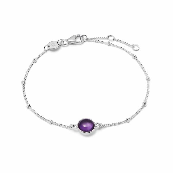 Amethyst Healing Stone Bobble Bracelet Sterling Silver Online