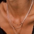 Triple Bead Chain Necklace Sterling Silver Sale