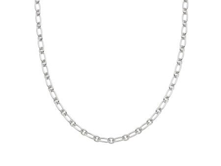 Chunky Linked Chain Necklace Sterling Silver on Sale