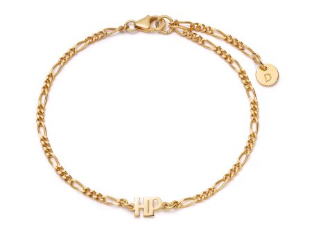 Personalised Initials Bracelet 18ct Gold Plate Fashion