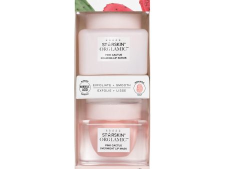 STARSKIN Orglamic Pink Cactus 2-Step Lip Treatment, Exfoliating Scrub & Nourishing Mask Discount