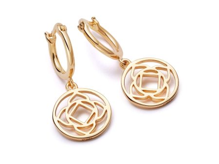 Base Chakra Earrings 18ct Gold Plate Supply