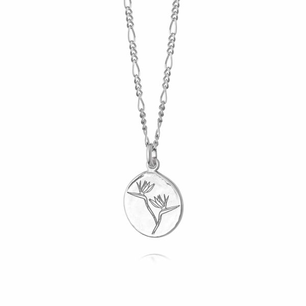 Bird Of Paradise Flower Necklace Sterling Silver Online