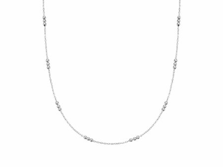 Triple Bead Chain Necklace Sterling Silver Sale