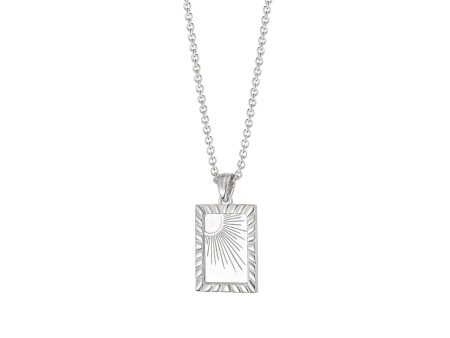 Estée Lalonde Rising Sun Frame Necklace Sterling Silver For Sale