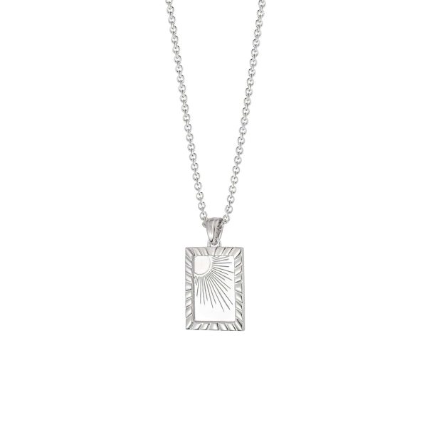 Estée Lalonde Rising Sun Frame Necklace Sterling Silver For Sale