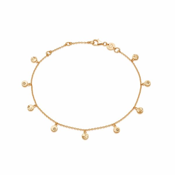 Isla Shell Charm Anklet 18Ct Gold Plate Online now