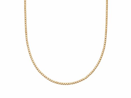 Thin Beaded Necklace 18ct Gold Plate Online