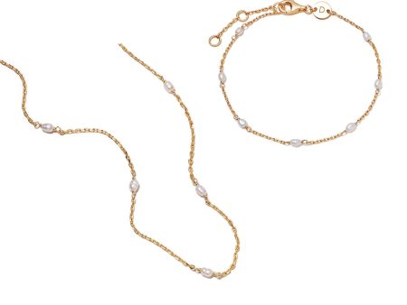 Seed Pearl Layering Set 18ct Gold Plate For Discount