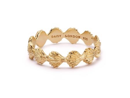 Shell Stacking Ring 18ct Gold Plate Hot on Sale