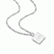 Engravable Square Pendant Necklace Sterling Silver Online