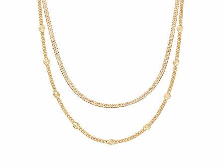 You Give Me Light  Layering Necklace Set 18ct Gold Plate Sale