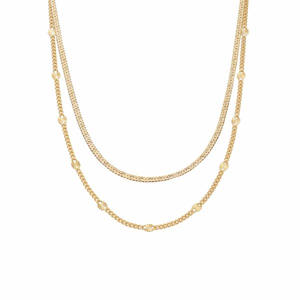 You Give Me Light  Layering Necklace Set 18ct Gold Plate Sale