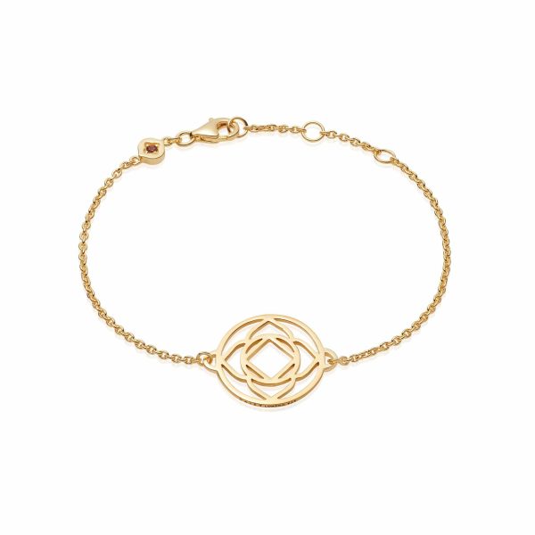 Base Chakra Chain Bracelet 18ct Gold Plate Online