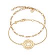 Heart On Your Sleeve  Bracelet Layering Set 18ct Gold Plate Online Sale