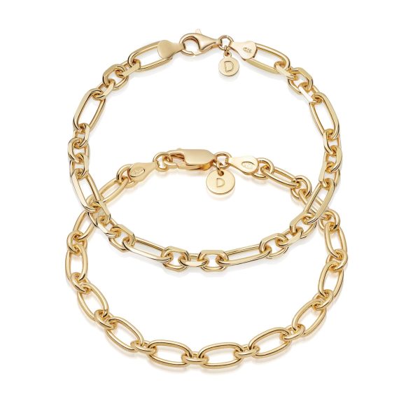 Chunky Bracelet Set 18ct Gold Plate For Discount