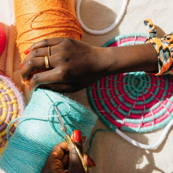 Artisan Woven Stacking Ring 18ct Gold Plate Online