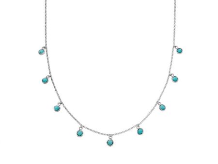 Turquoise Charm Necklace Sterling Silver Online Hot Sale